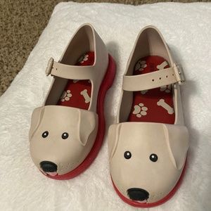 Mini melissa dog shoes size 11 USA.